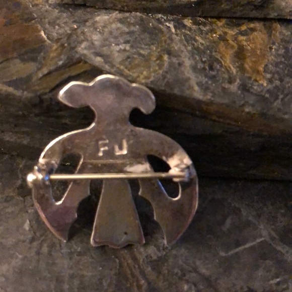 Felix Jo vintage sterling Navajo thunderbird pin - Picture 6 of 8